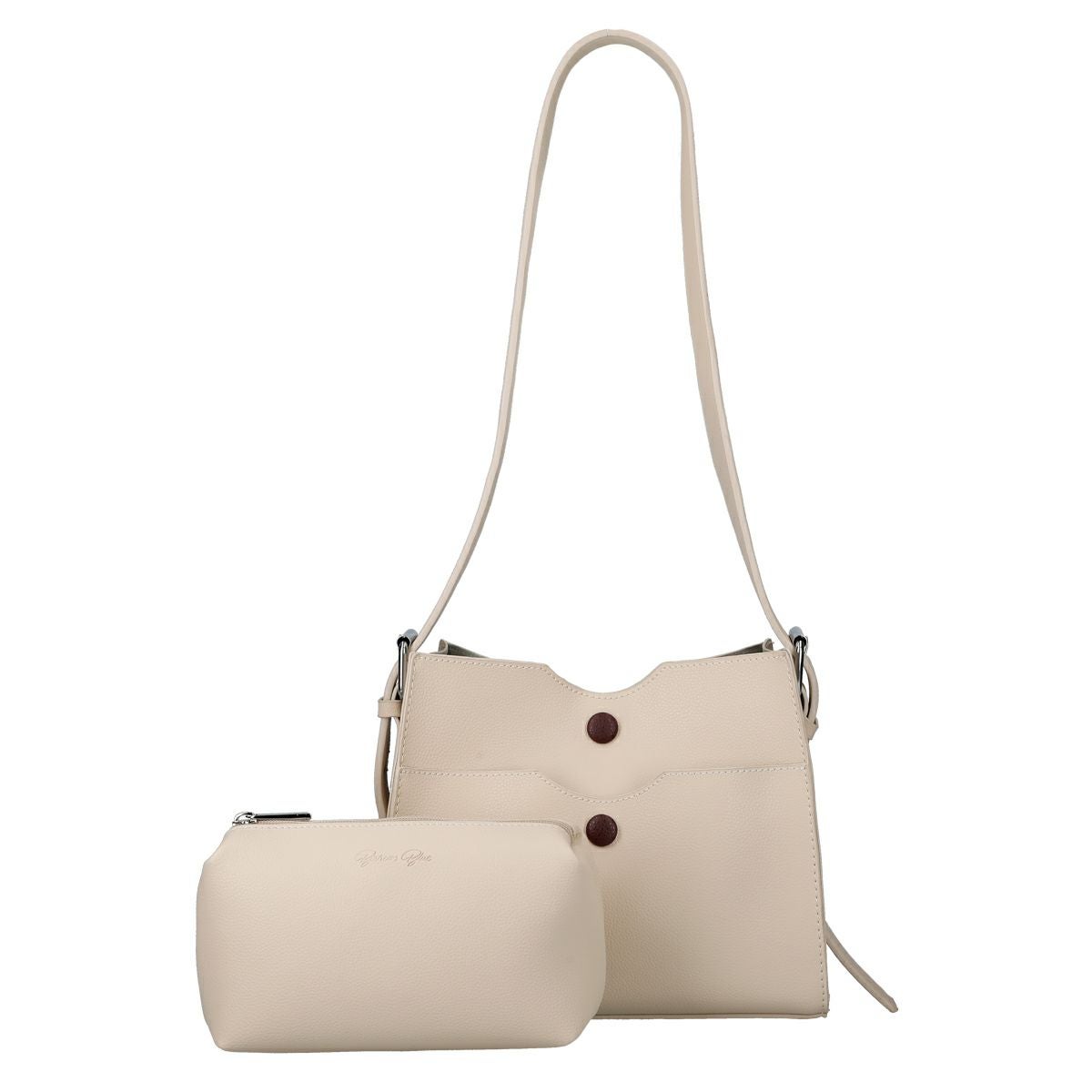 くるみボタンスクエアショルダーバック