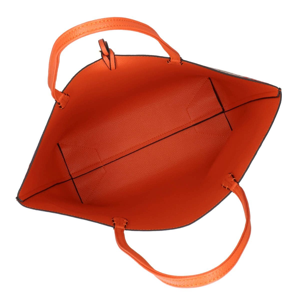 編み込み風プリントトートバック