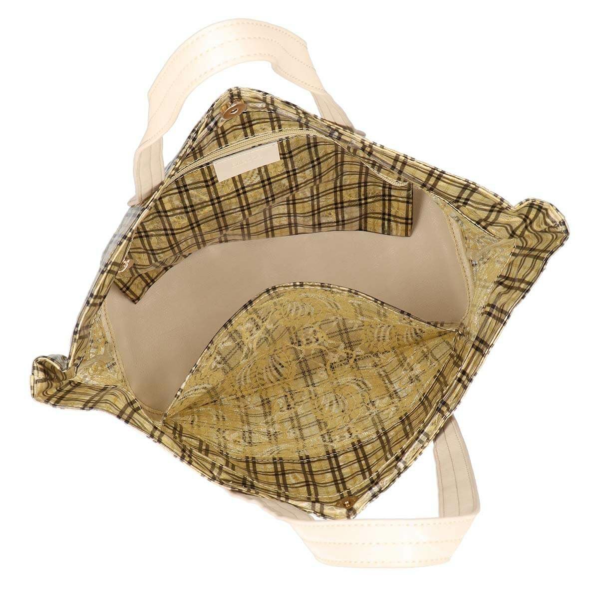 内側レースデザイントートバッグ