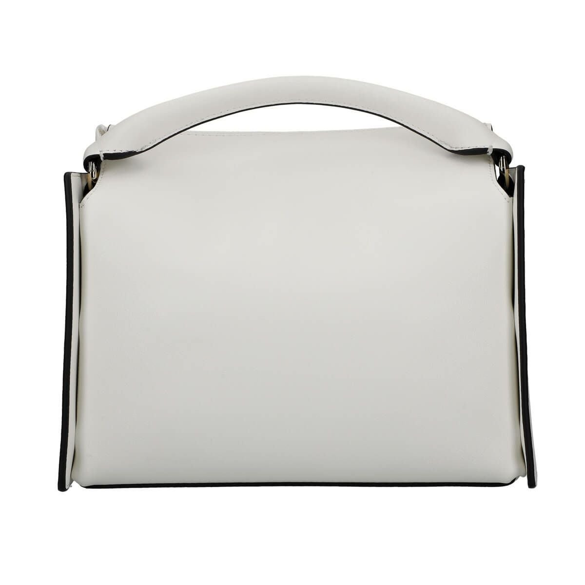 長方形型レザー1本手ハンドバッグ