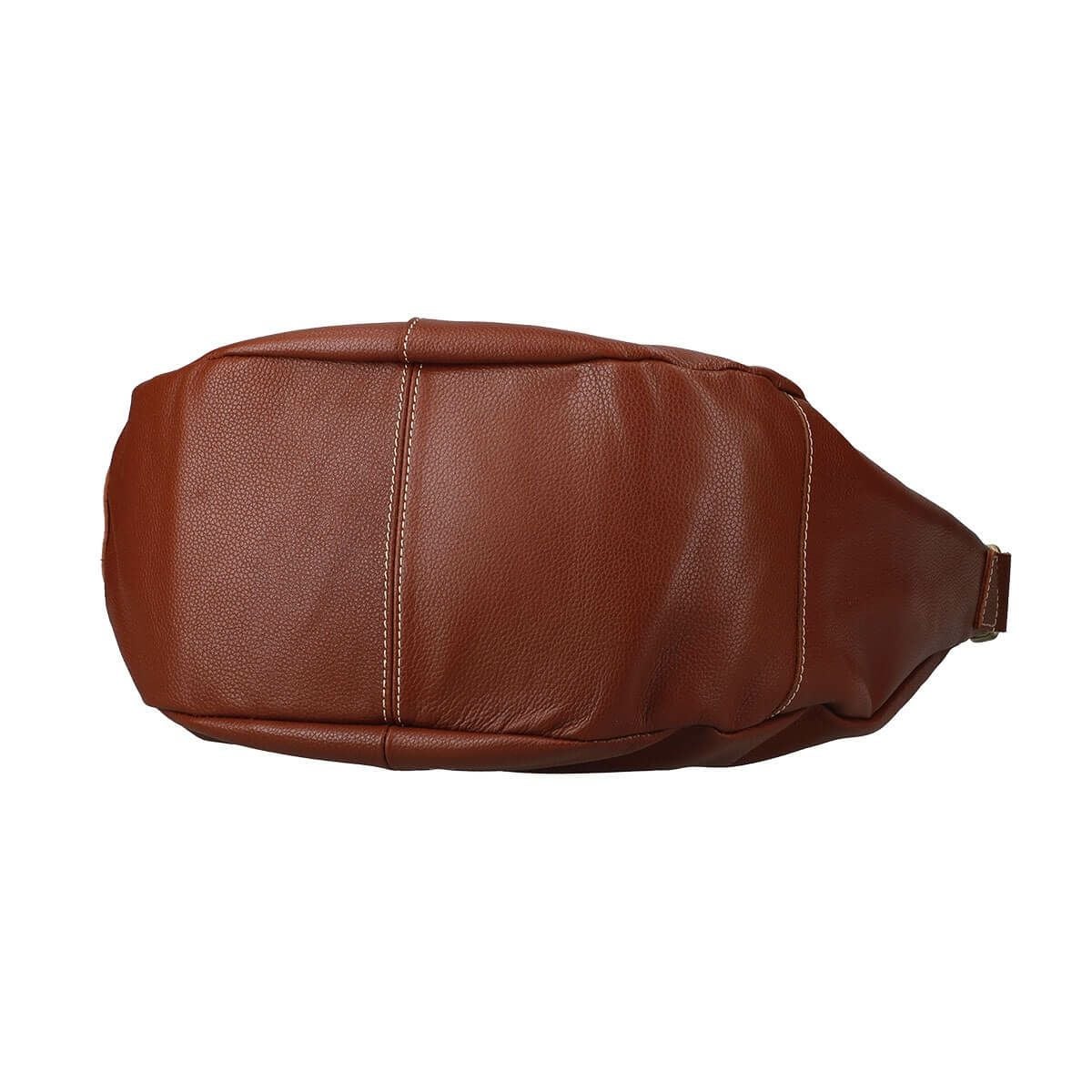 レザーラウンドショルダーバッグ