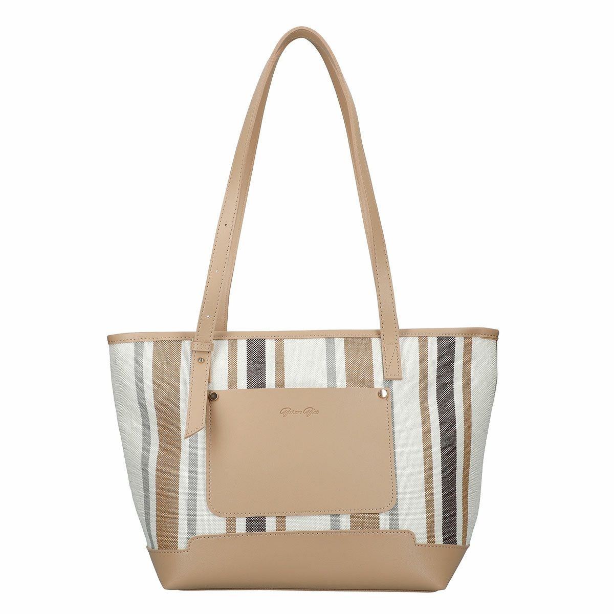 ストライプトートバッグ