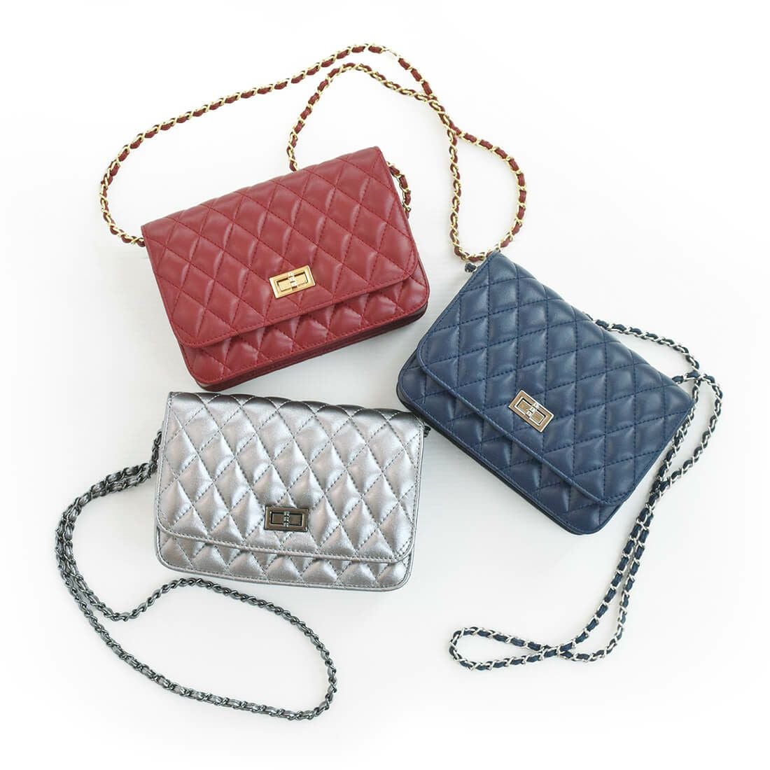 キルティングチェーンショルダーバッグ