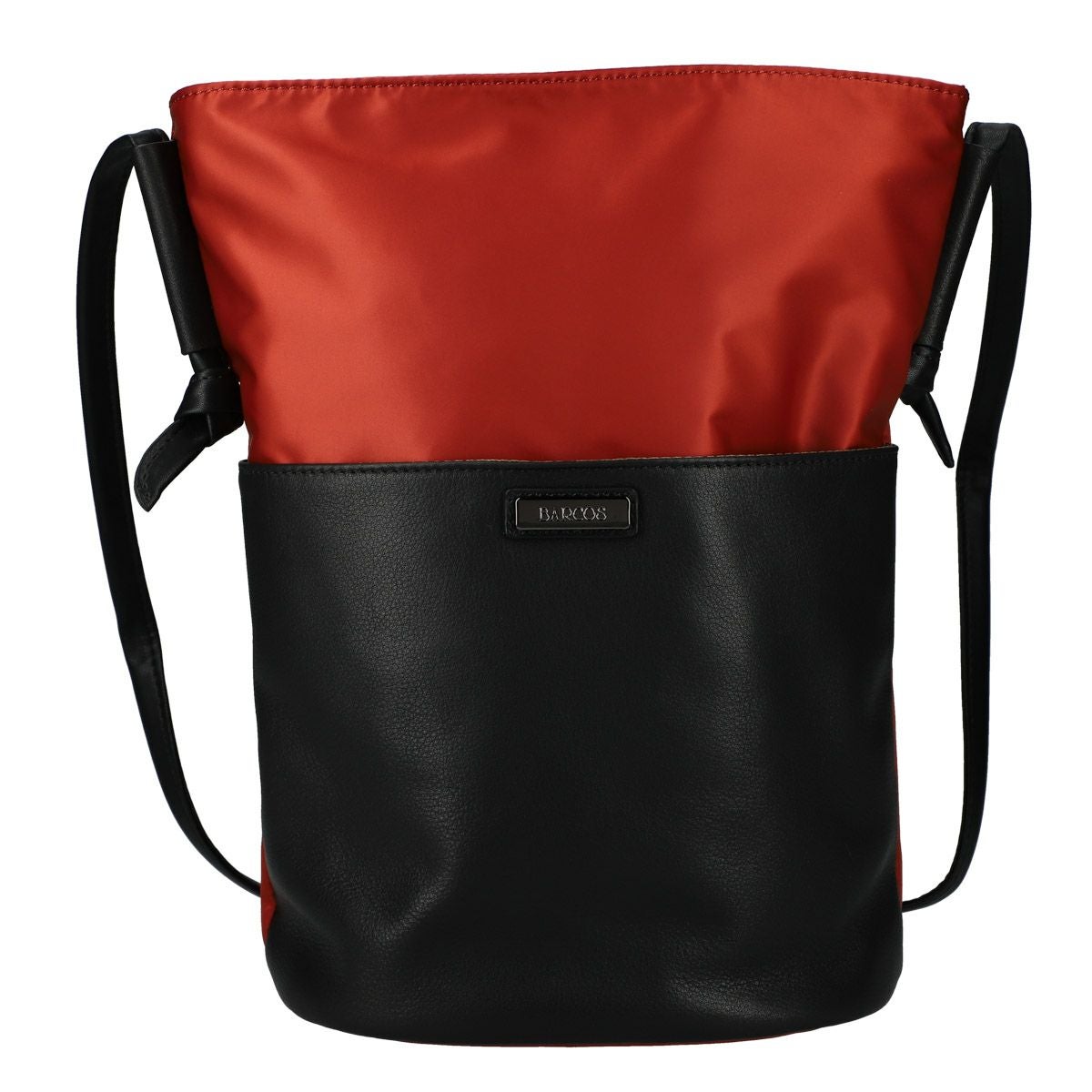 異素材切り替えナイロンショルダーバッグ