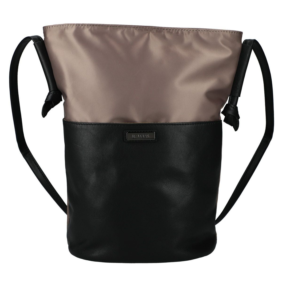 異素材切り替えナイロンショルダーバッグ