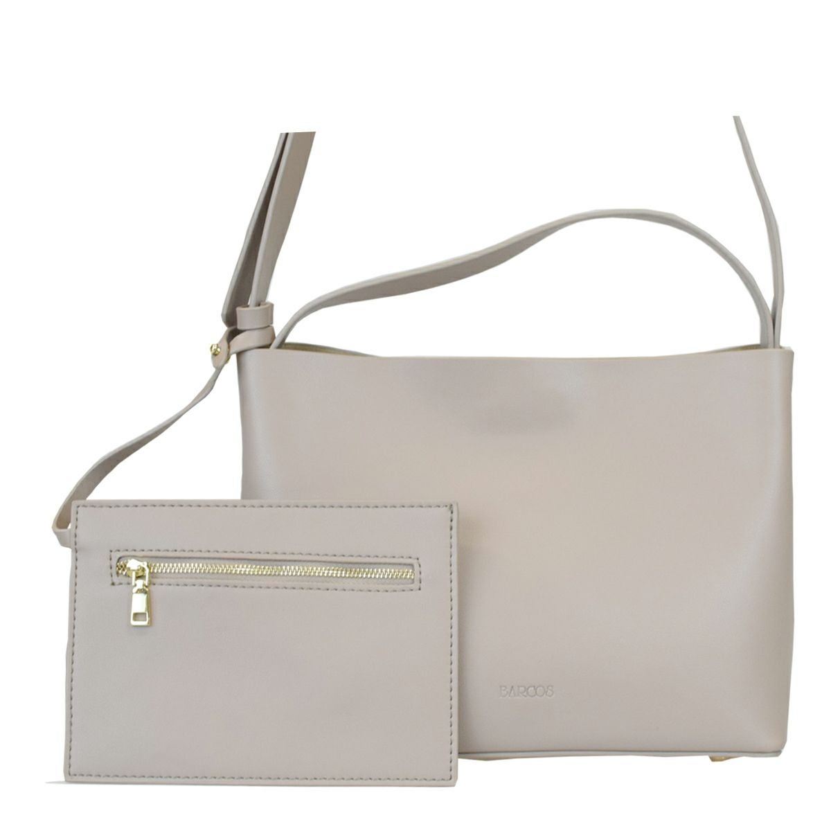 本革レザーポーチ付き2wayハンドバッグ