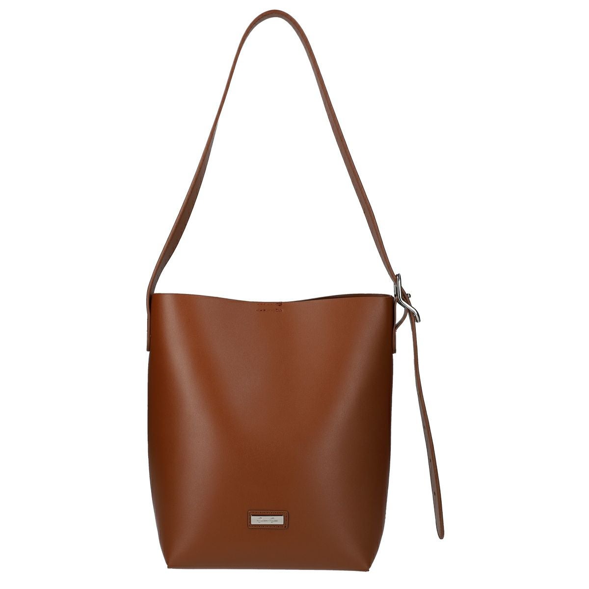 バックルデザインミニポーチ付きショルダーバッグ