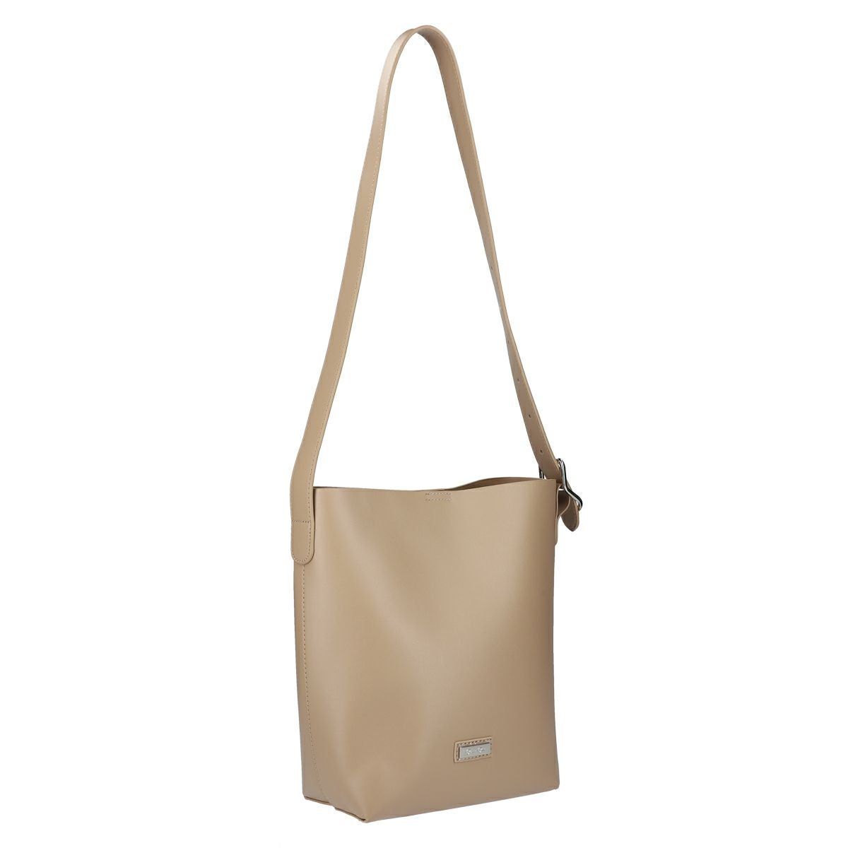 バックルデザインミニポーチ付きショルダーバッグ