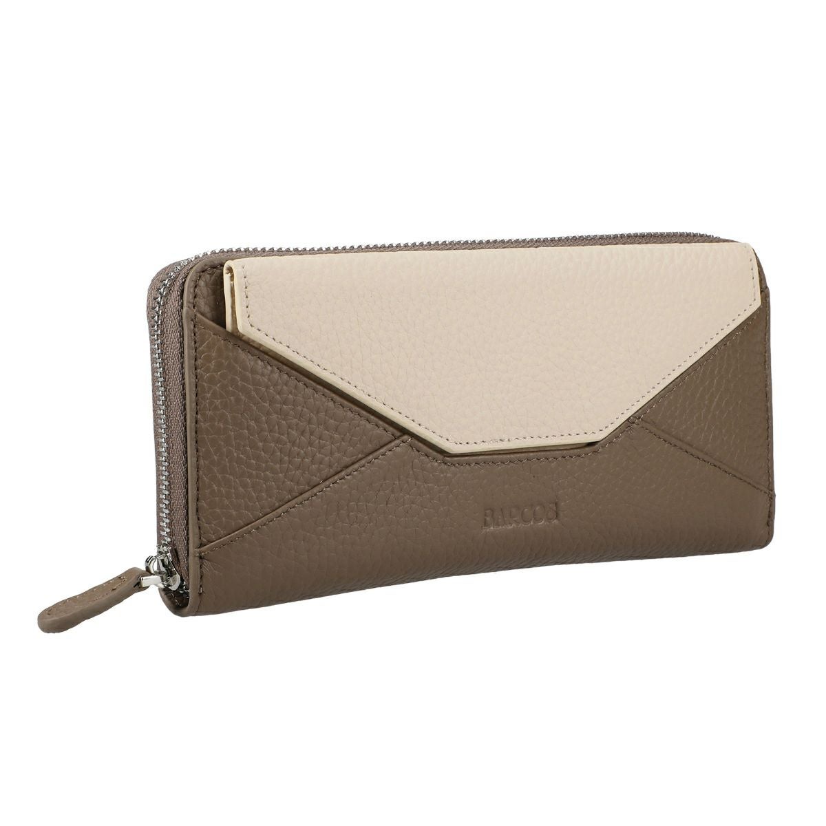 シュリンクレザーバイカラーロングウォレット＜ベロニカ＞