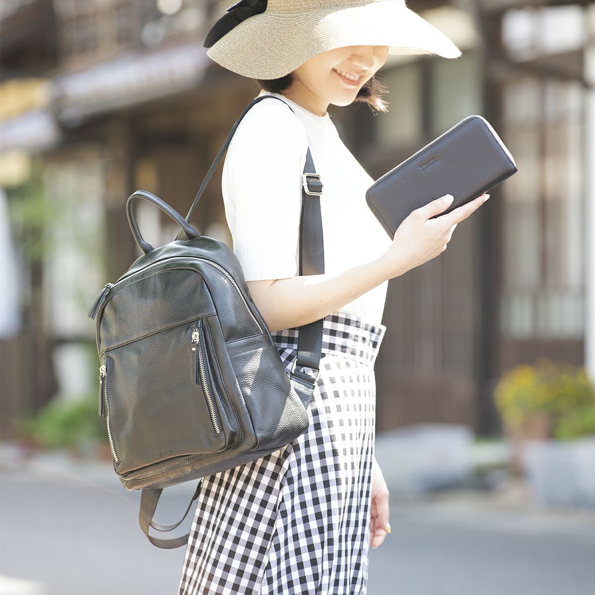 【セット商品】シュリンクレザーリュックサック＆財布＜アクティブセット＞