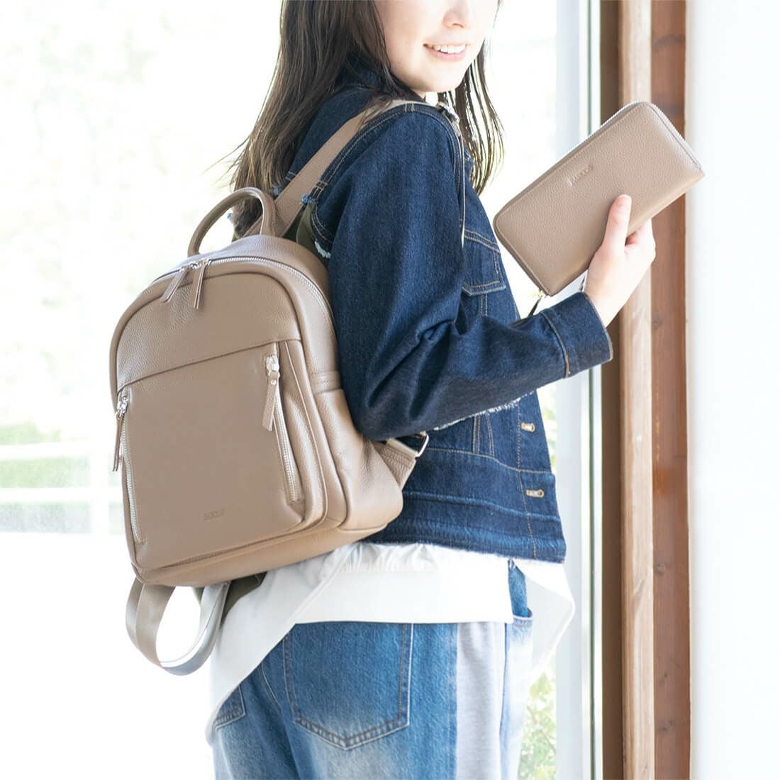 セット商品】シュリンクレザーリュックサック＆財布＜アクティブセット