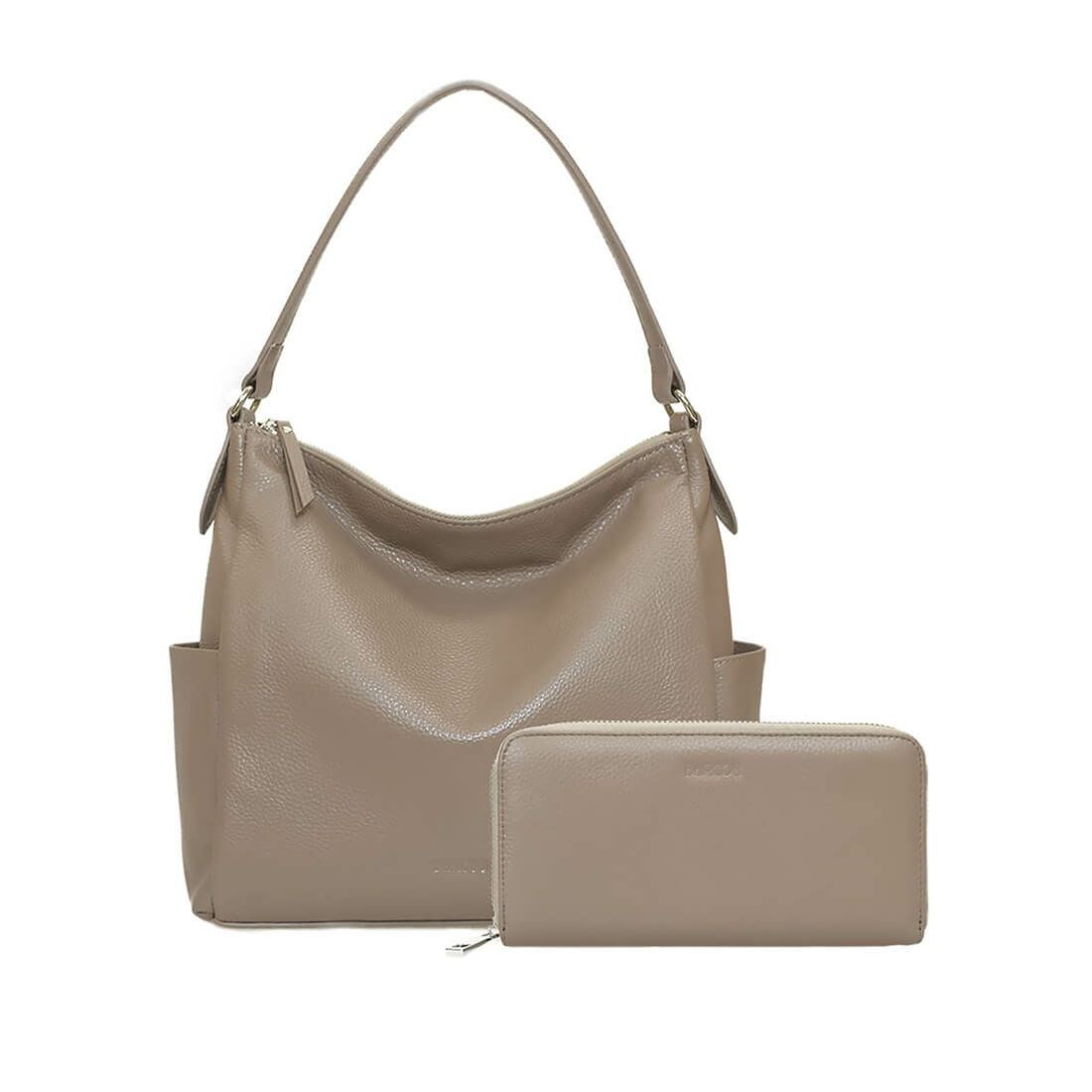 セット商品】シュリンクレザーショルダーバッグ＆財布＜カジュアル