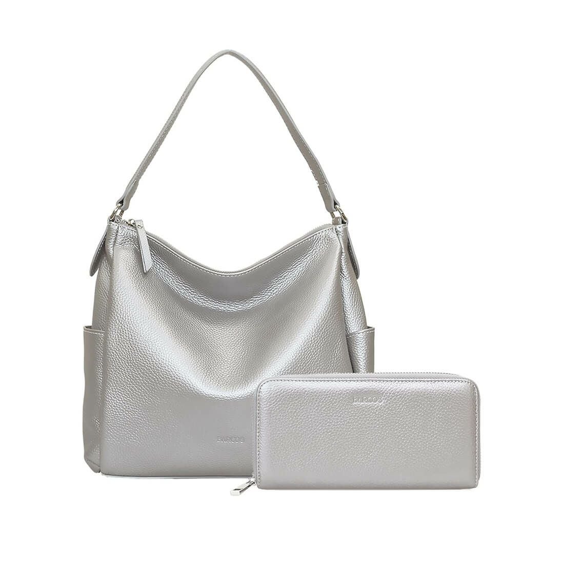 セット商品】シュリンクレザーショルダーバッグ＆財布＜カジュアル