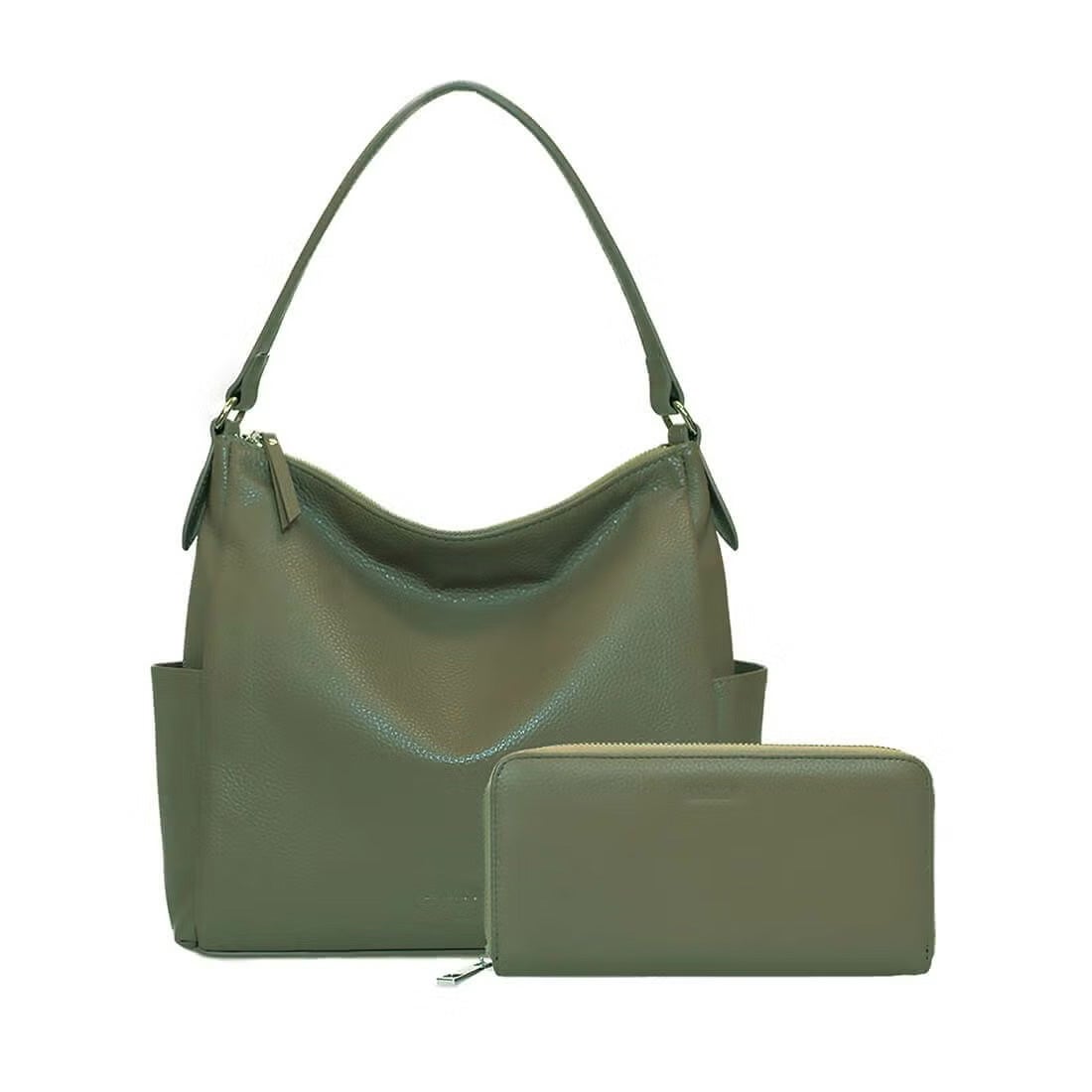 【セット商品】シュリンクレザーショルダーバッグ＆財布＜カジュアルセット＞