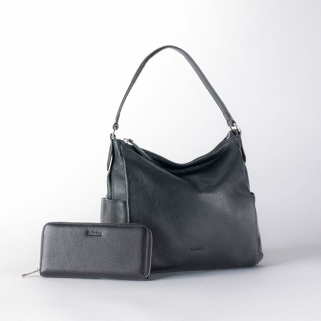 【セット商品】シュリンクレザーショルダーバッグ＆財布＜カジュアルセット＞