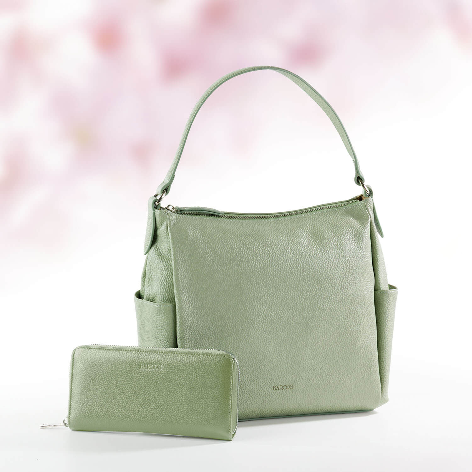 セット商品】シュリンクレザーショルダーバッグ＆財布＜カジュアル