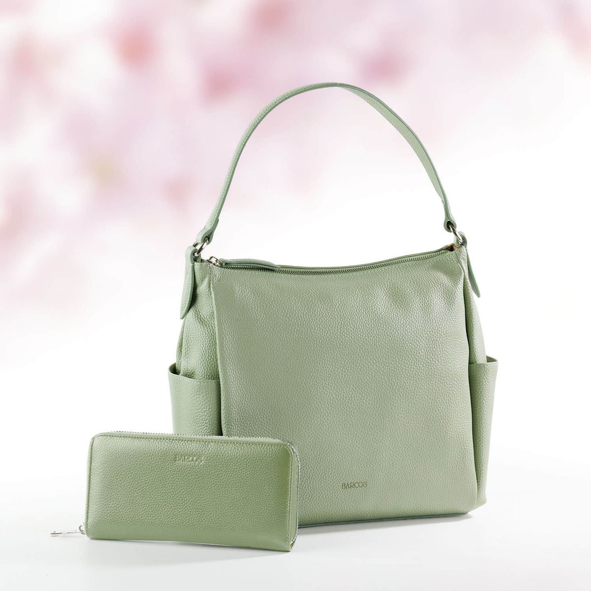 【セット商品】シュリンクレザーショルダーバッグ＆財布＜カジュアルセット＞