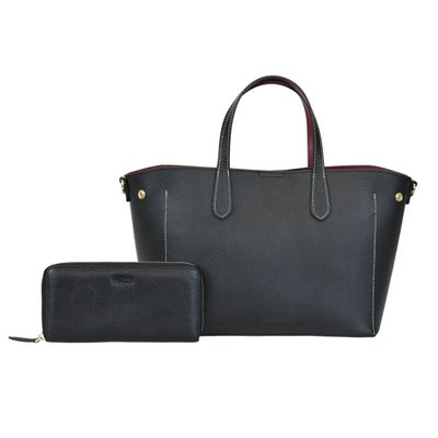 【セット商品】シュリンクレザーハンドバッグ＆財布＜ユニバーサルセット＞