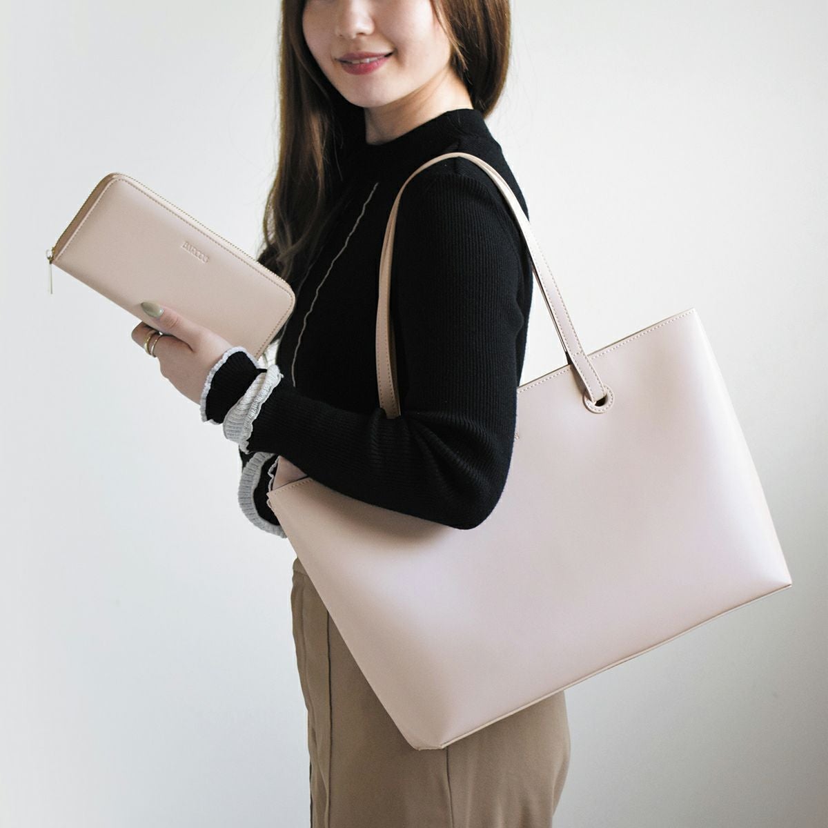 【セット商品】スムースレザートートバッグ＆財布＜ノーブルセット＞