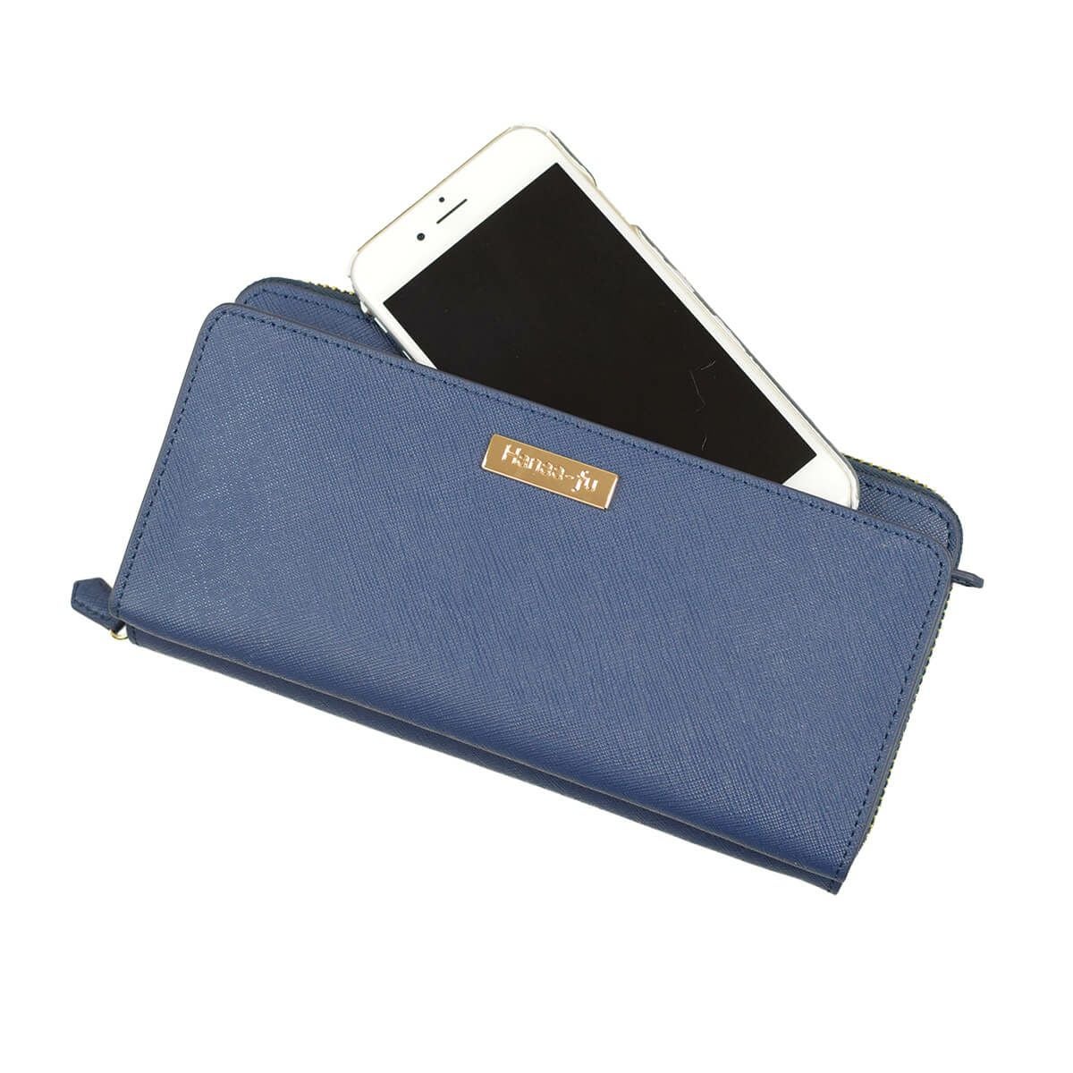 サフィアノ調レザー2way多機能財布