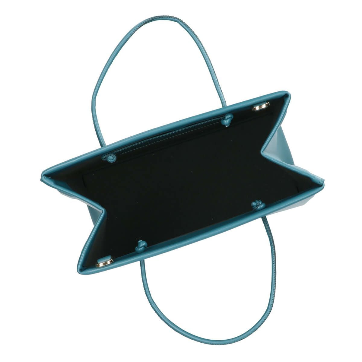 スクエア型2wayレザーハンドバッグ