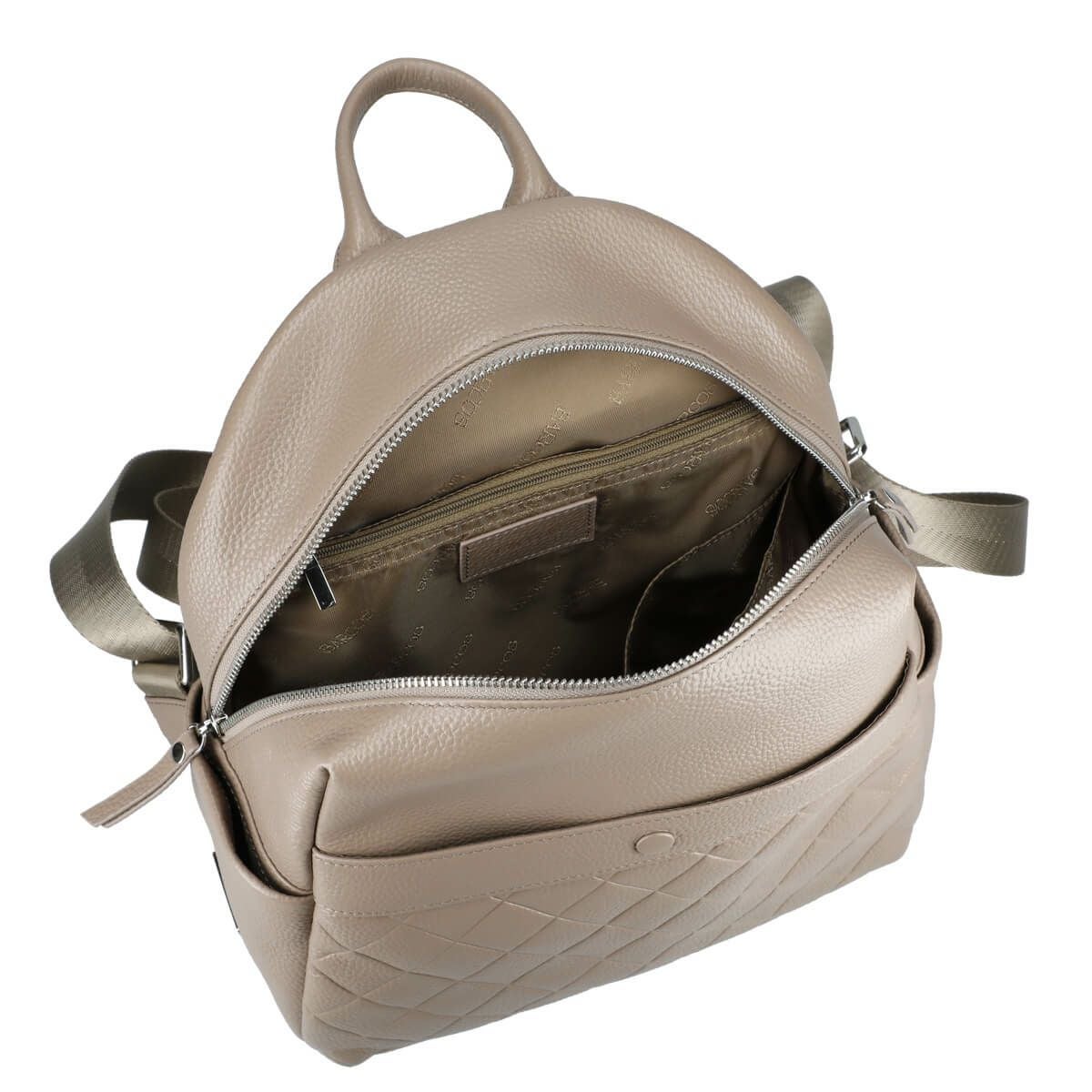 ダイヤモンドエンボスレザーリュック