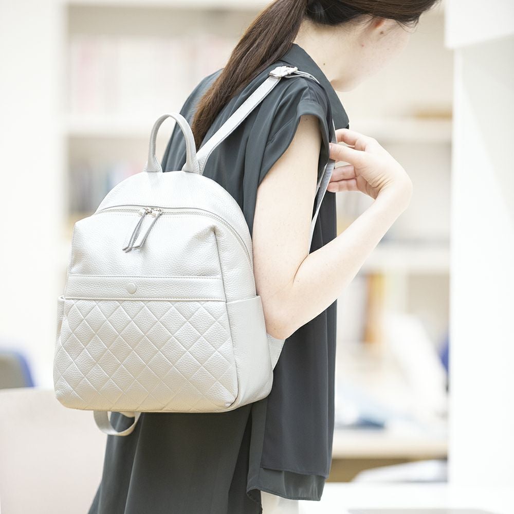 セット商品】ダイヤモンドエンボスレザーリュック＆ポシェットセット