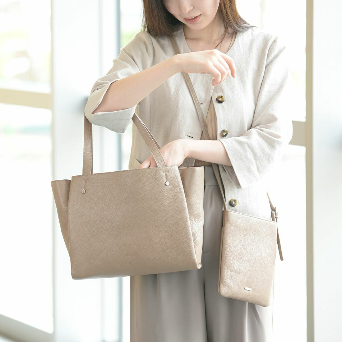 セット商品】レザートートバッグ＆ポシェット＜アーバンセット