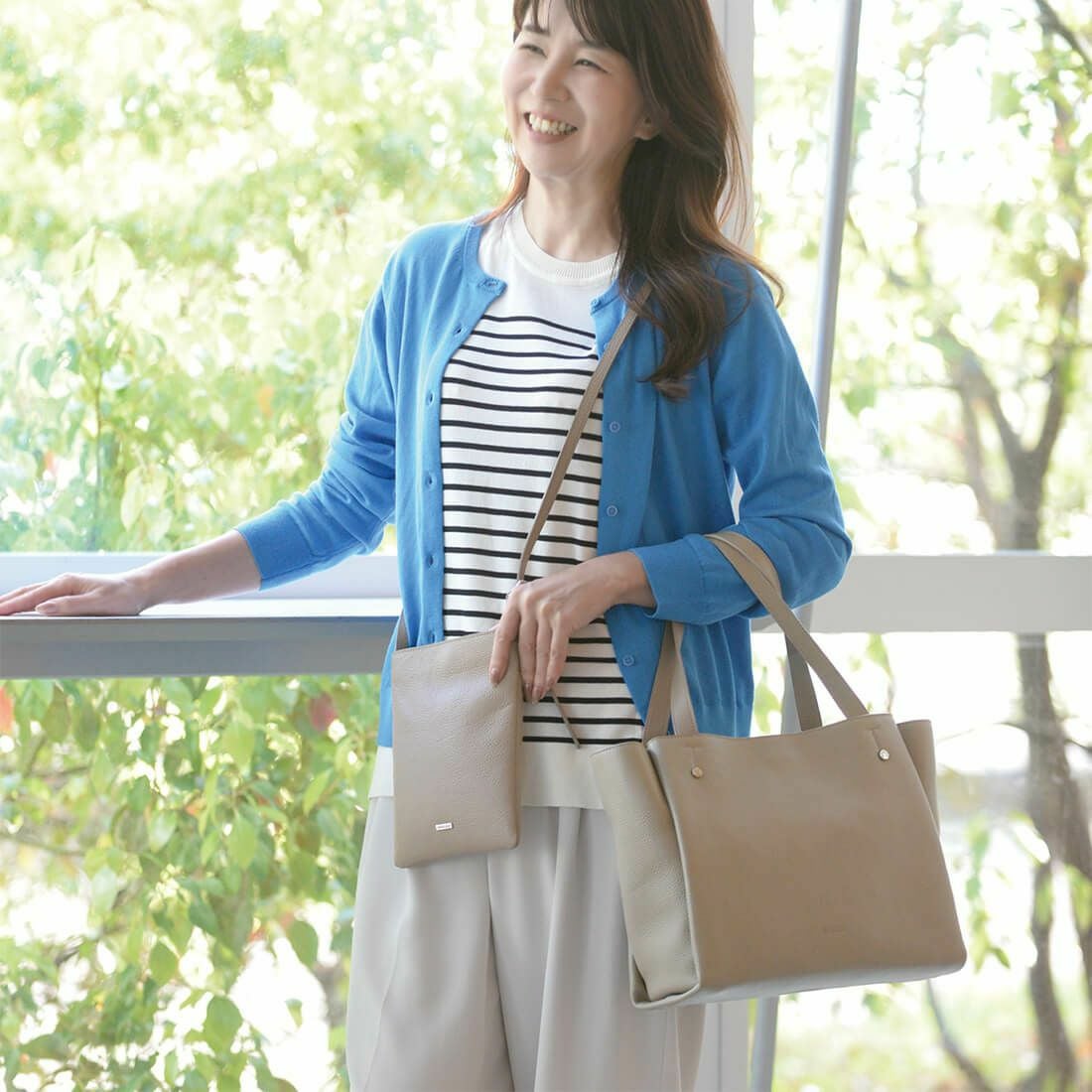 【セット商品】レザートートバッグ＆ポシェット＜アーバンセット＞