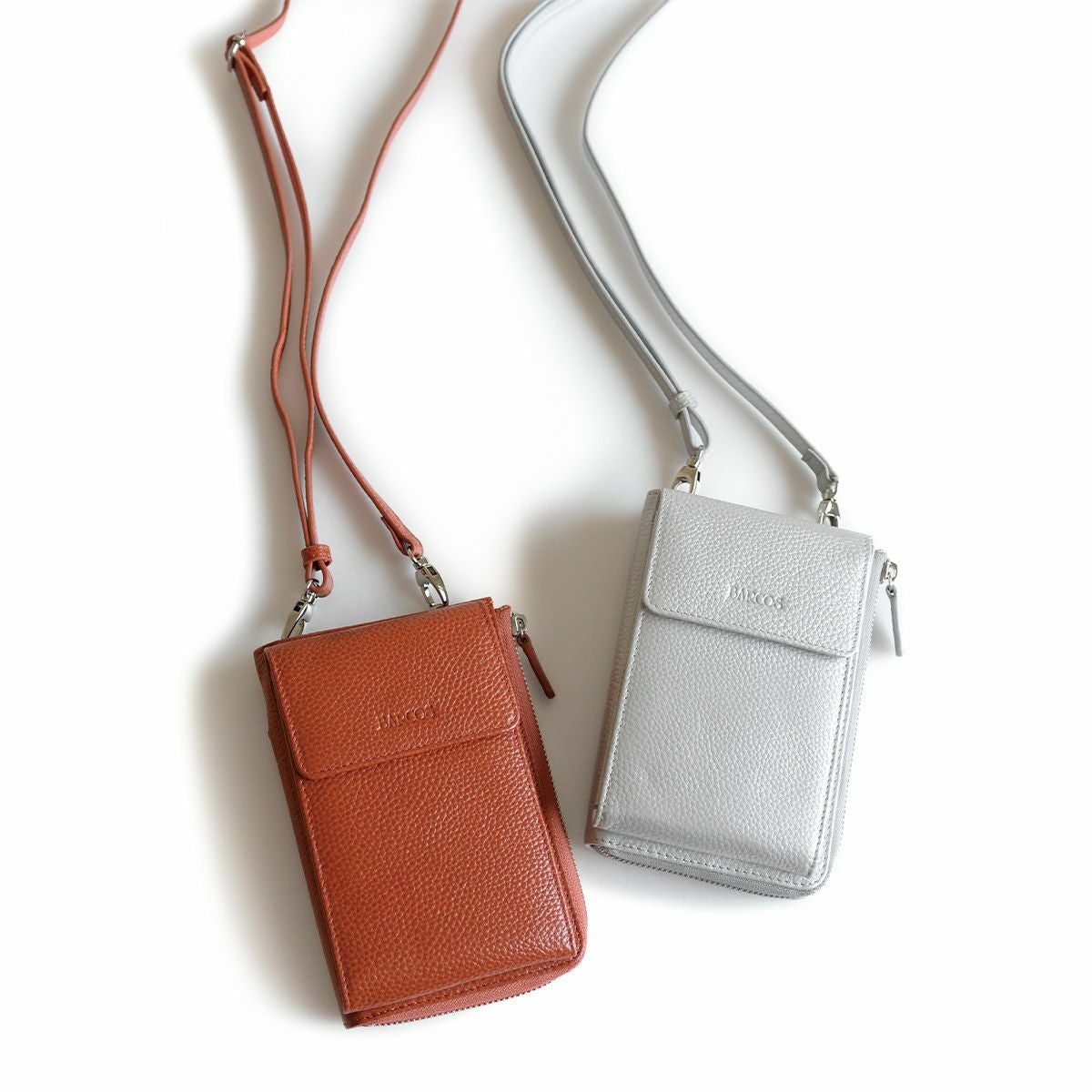 L字型シュリンクレザースマホポシェット＜アミーゴ＞