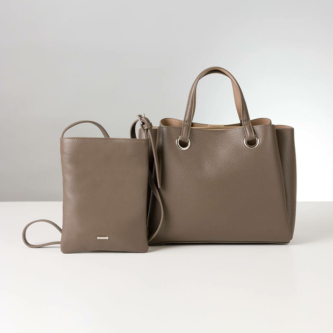 セット商品】シュリンクレザーハンドバッグ＆ポシェット＜クラシカル