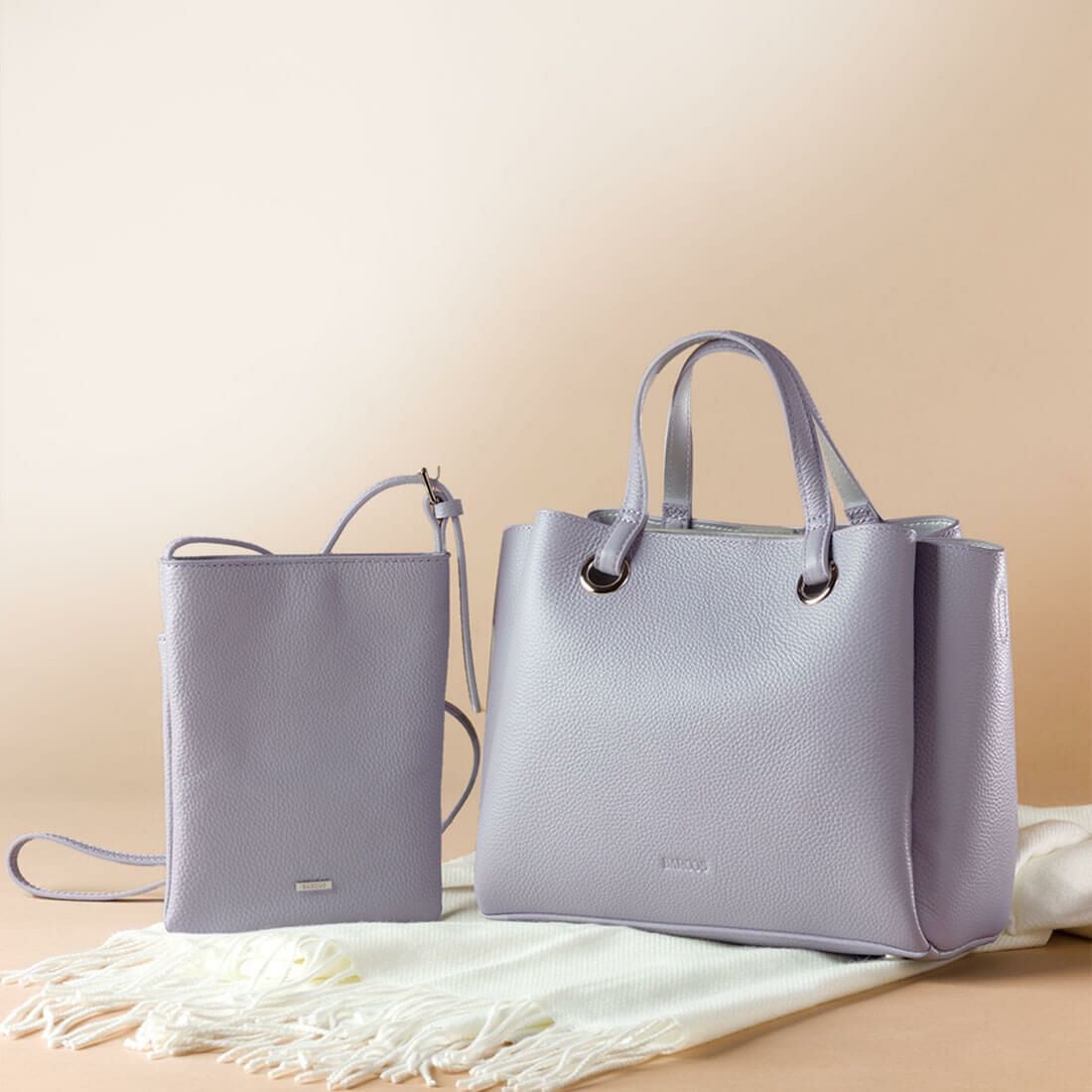 セット商品】シュリンクレザーハンドバッグ＆ポシェット＜クラシカル