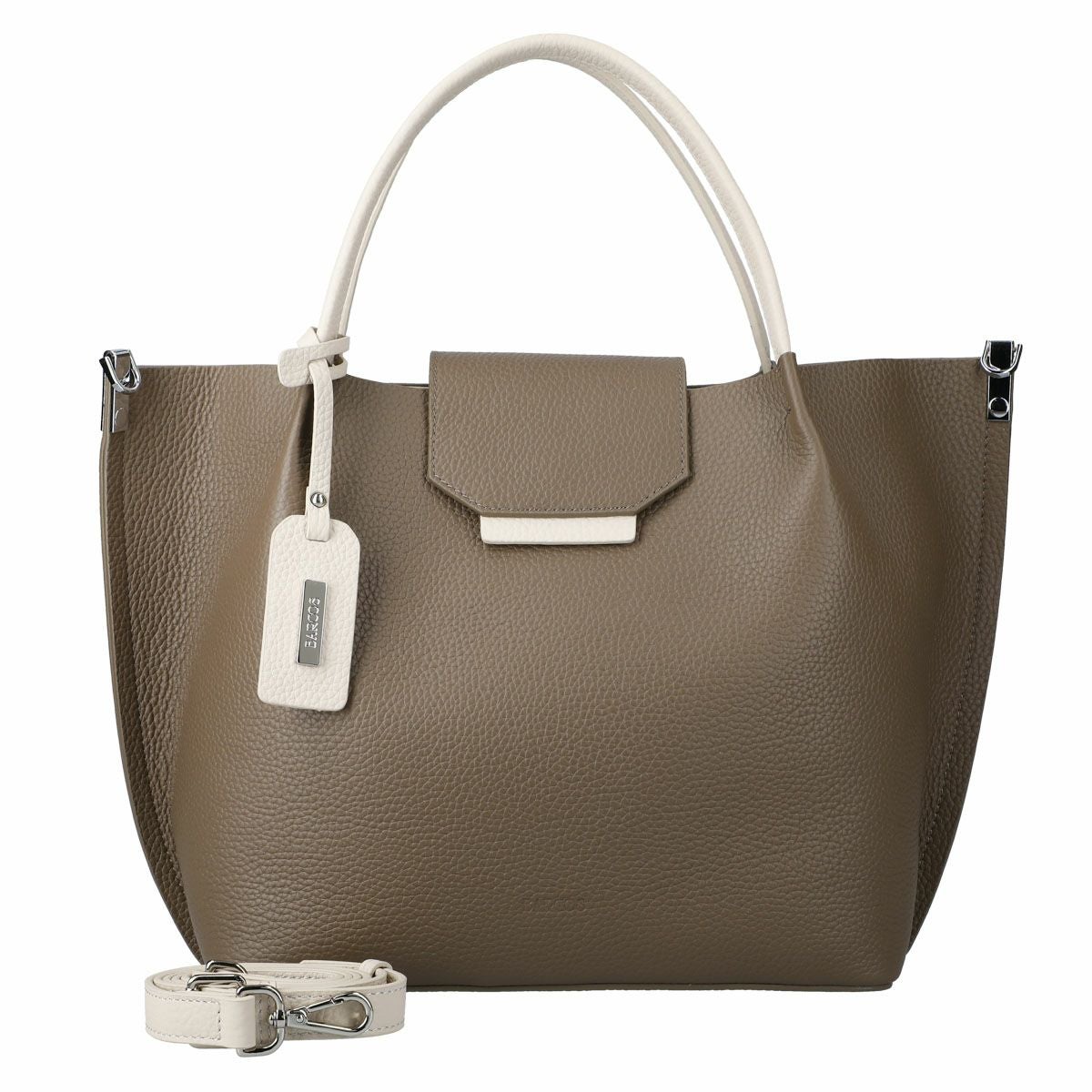 【セット商品】シュリンクレザーバイカラーハンドバッグ＜シャーロット＞＆ロングウォレット＜ベロニカ＞