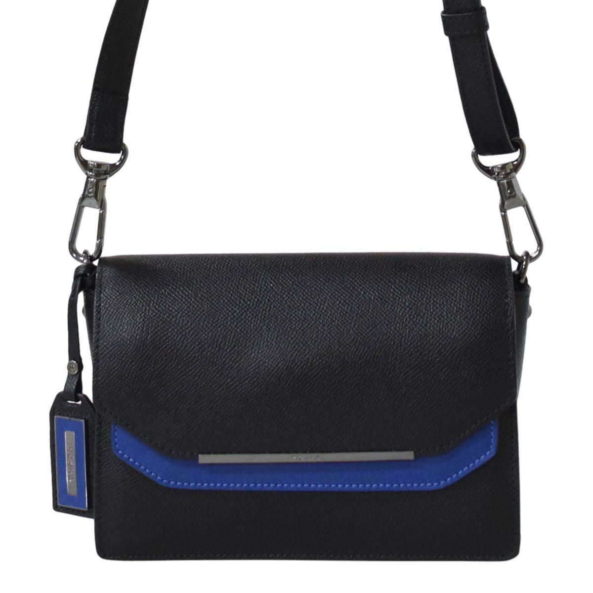 バイカラーミニケース付きサフィアノレザーバッグ