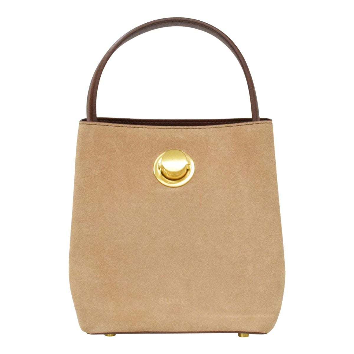 レザー切替ミニハンドバッグ