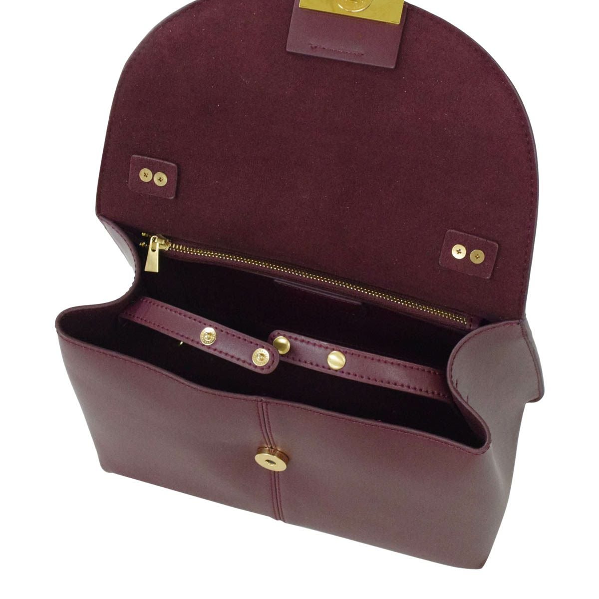 異素材ミックスクラッシックハンドバッグ