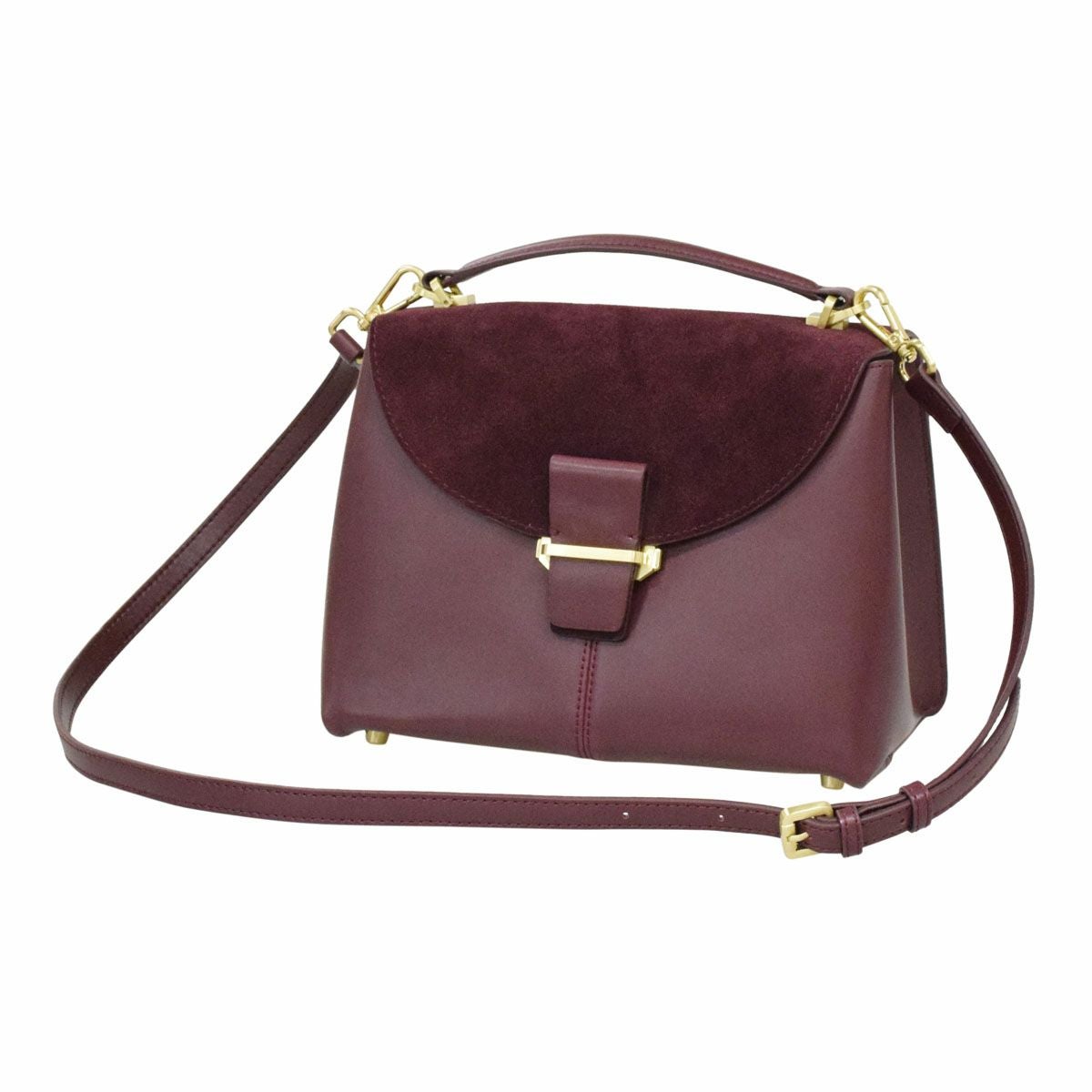 異素材ミックスクラッシックハンドバッグ