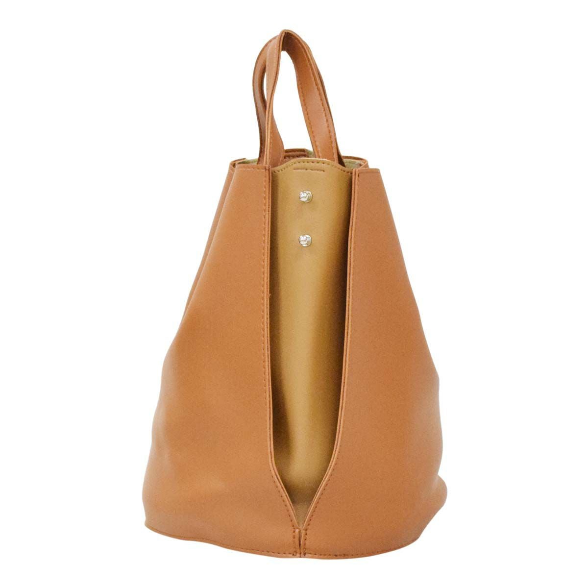 バイカラー3way縦長ハンドバッグ