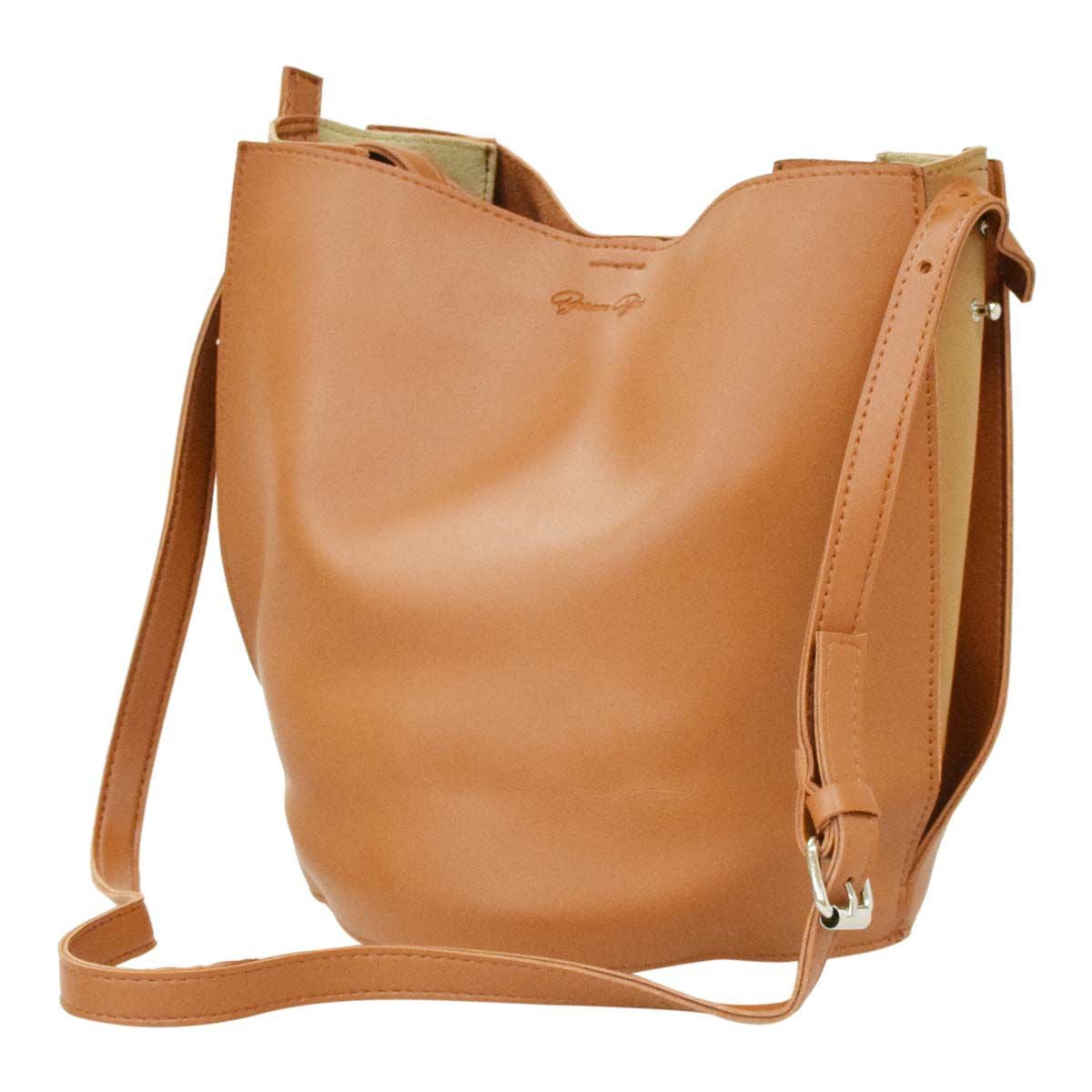 バイカラー3way縦長ハンドバッグ