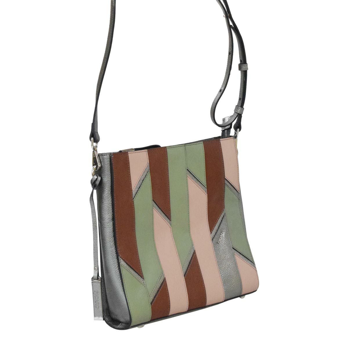 パッチワークレザーショルダーバッグ