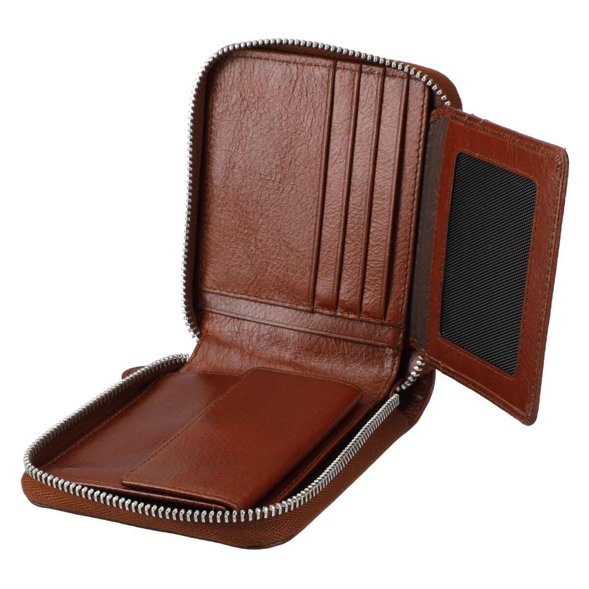 BUDDY メンズラウンドファスナー式2つ折り財布