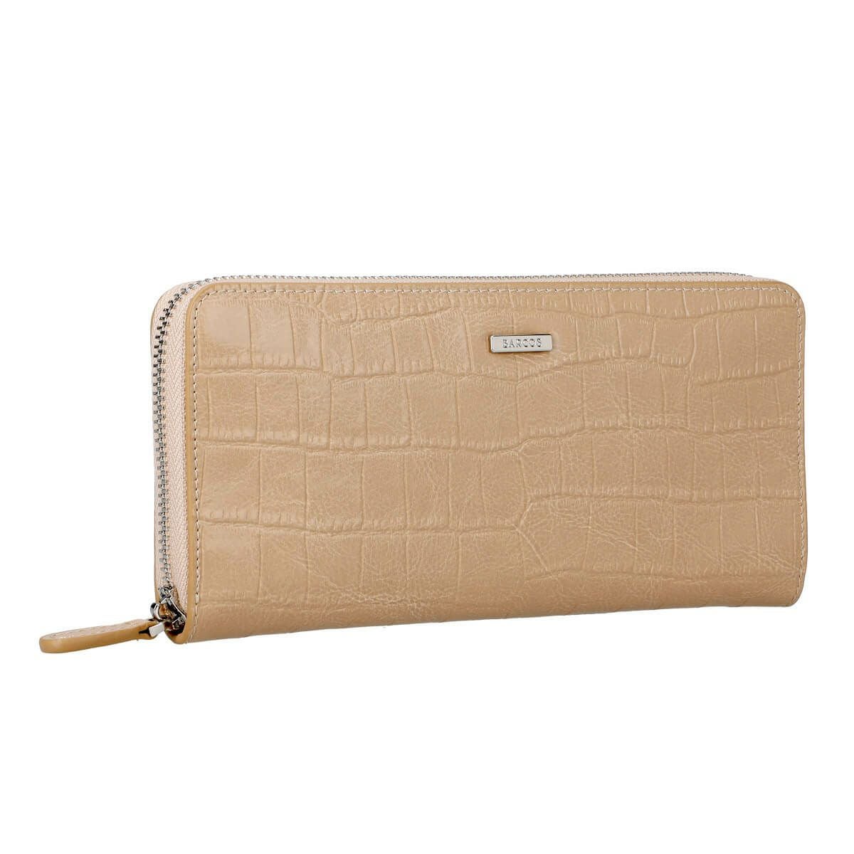 クロコダイル型押しシャイニングレザーウォレット