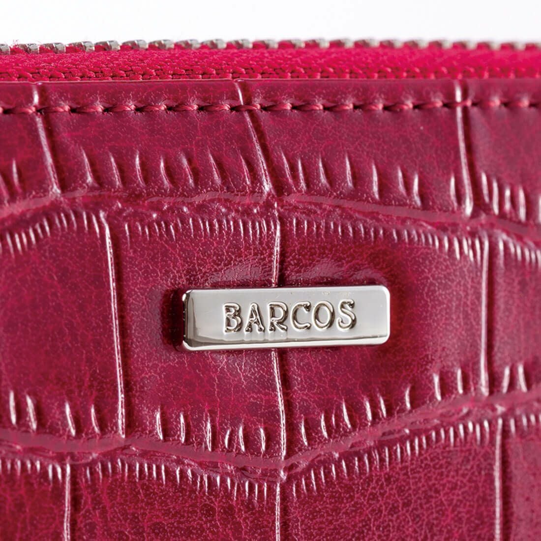 クロコダイル型押しシャイニングレザーウォレット