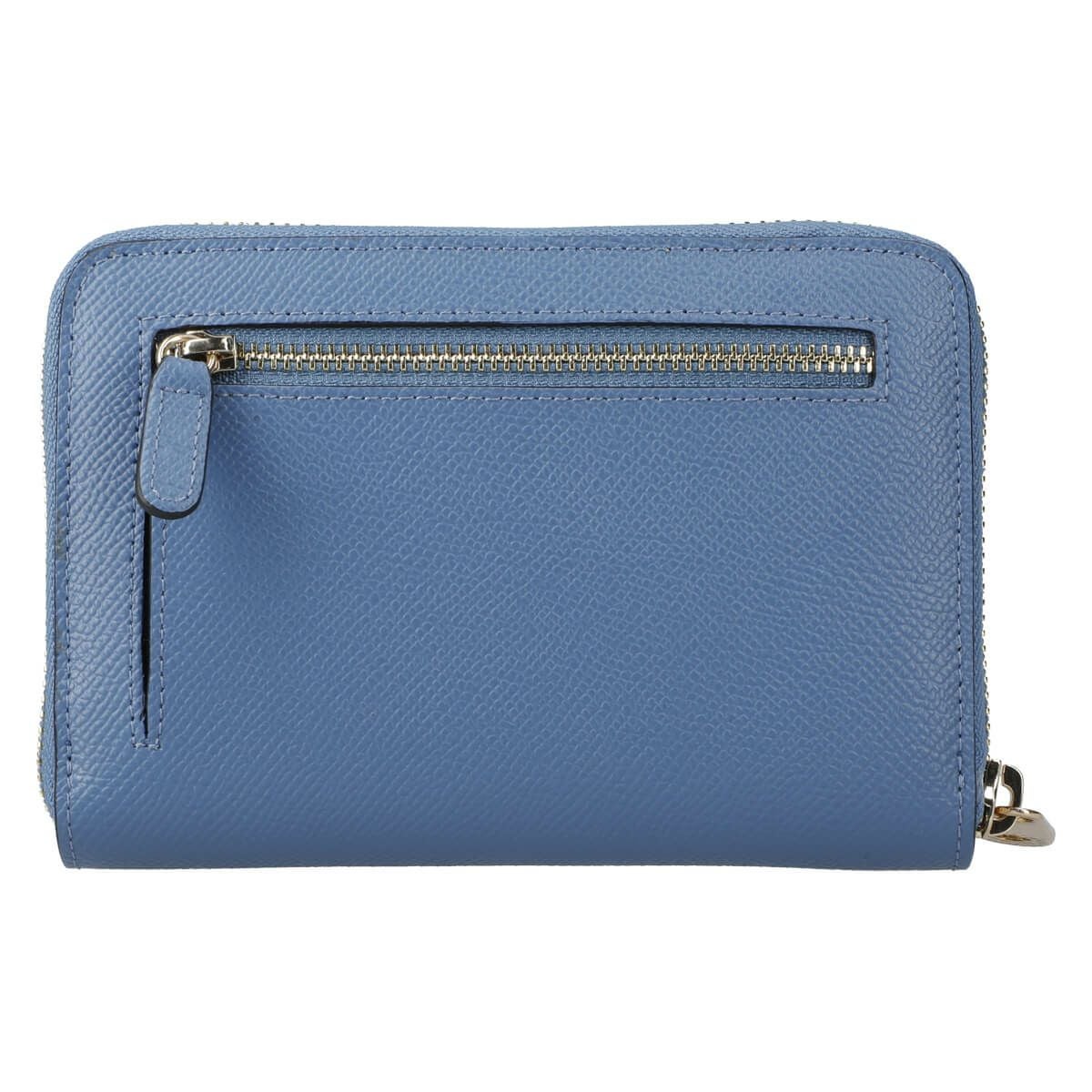 MIRANDA サフィアーノ調牛革ラウンドジップ二つ折り財布