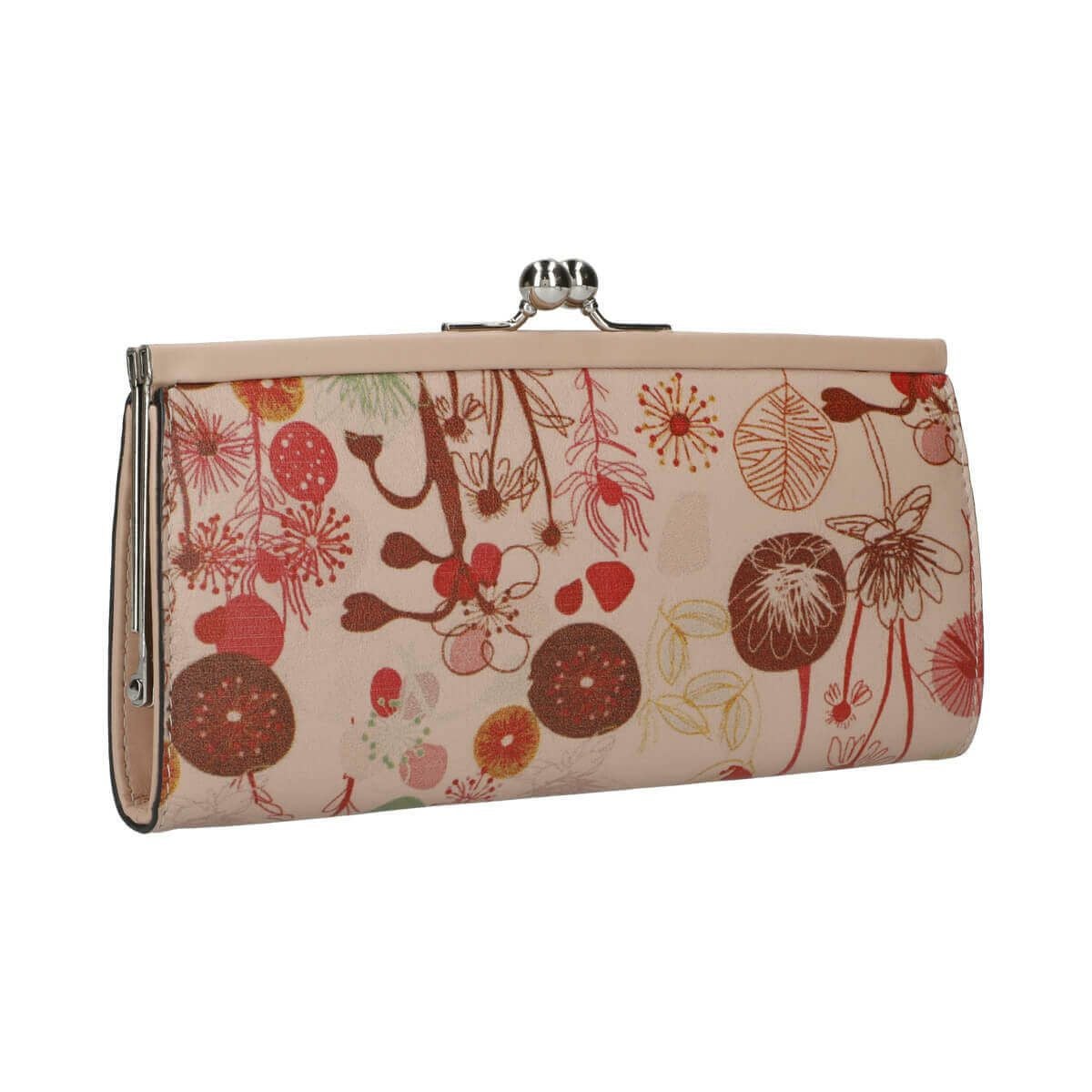 花柄がま口長財布