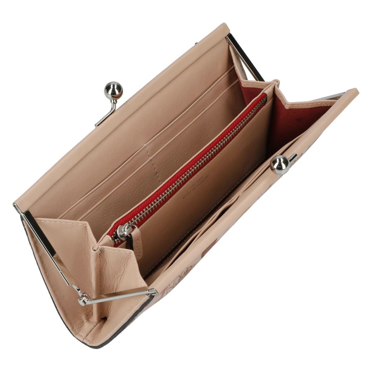 花柄がま口長財布