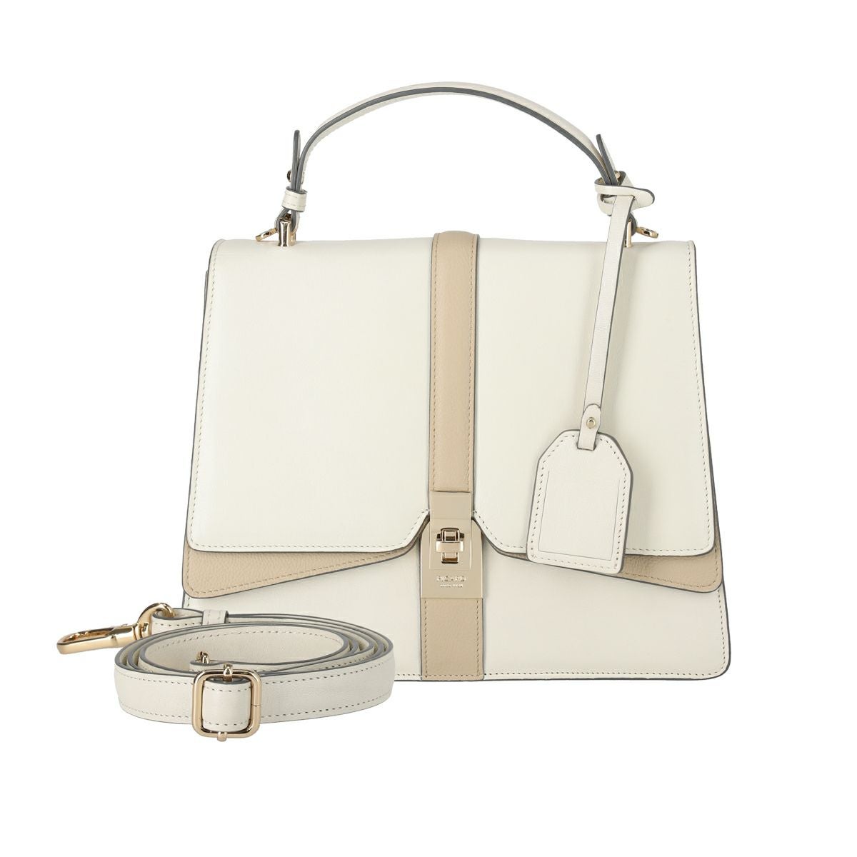 MUSICAL バイカラー2wayレザーハンドバッグ