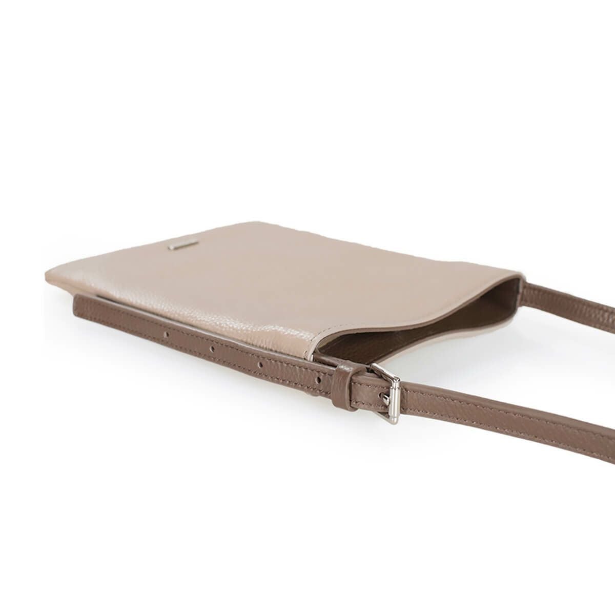 バイカラーシュリンクレザーポシェット