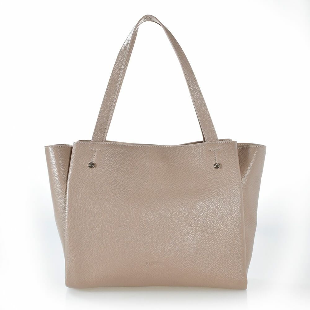 シュリンクレザー3層トートバッグ