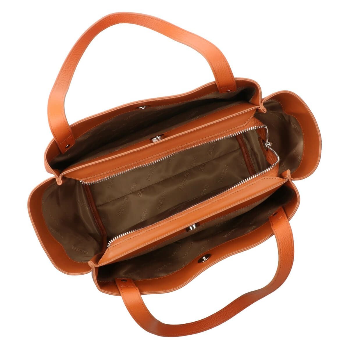 シュリンクレザー3層トートバッグ